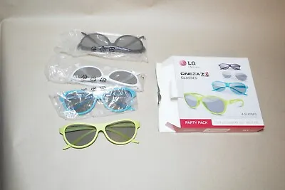4 Pieces Of LG Cinema 3D Glasses Model AG-F315 Party Pack Multi Colours • £9.99