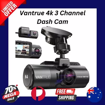 Vantrue N4 Three Channel 4K Dash Cam 4K+1080P Front And Rear 1440P+1440P Front • $392.95