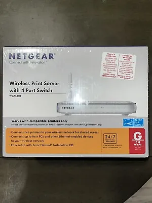 Netgear WGPS606 54 MBPS Wireless Print Server 4 Port Switch SEALED • $25.49