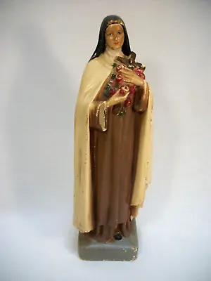 St Therese Of Lisieux Chalk Statue Heavy Vintage Restoration Needed • $80