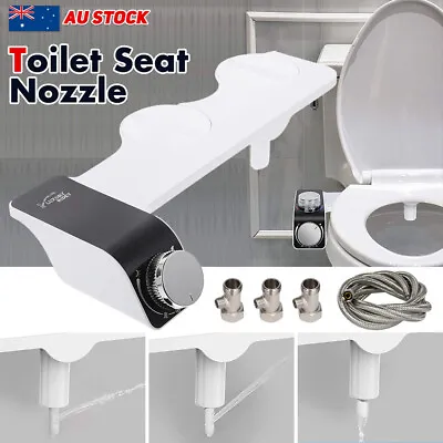 Hygiene Toilet Bidet Water Wash Clean Unisex Seat Attachment Sprayer Dual Nozzle • $30.49