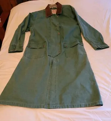 Australian Outback Green Canvas Drover Duster Coat Size M/M • $48