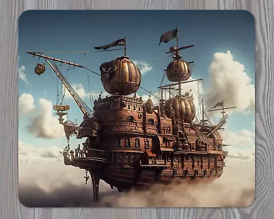 Steampunk Flying Ship Mouse Pad • $13.99