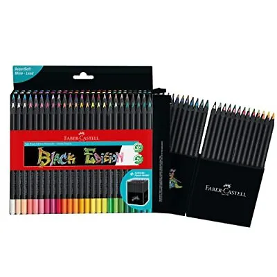 Faber-Castell Black Edition Colored Pencils - 50 Count Black Wood And Super Sof • $30.51