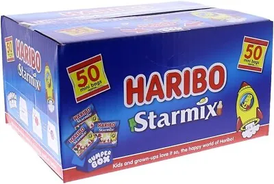 Haribo Starmix Party Box (50 Mini Bags) Parties Halloween 800g Bumper Party Box • £9.99
