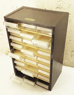 Vtg Craftsman Usa Bolt Small Parts Storage Bin 27 Drawer Organizer Crown Logo • $66.99