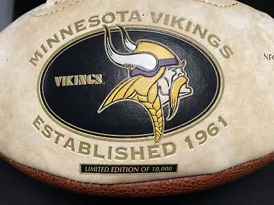 Vtg 1998 Minnesota Vikings Leather Football Established 1961 10000 Made • $29.99