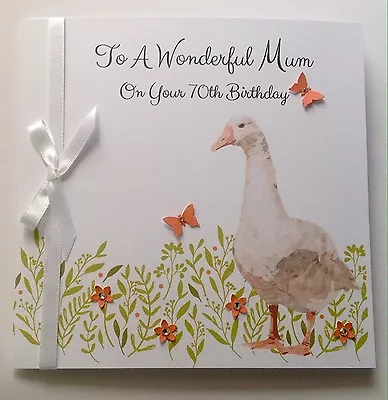 Personalised Goose Birthday Card 60th 70th 80th 90th 100th Mum Nan Auntie Nanny • £5.99