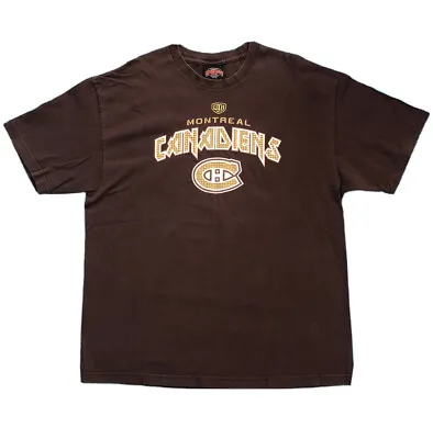 Old Time Hockey NHL Montreal Canadiens Habs All Guts No Glory Brown T-Shirt  XL • $13.10