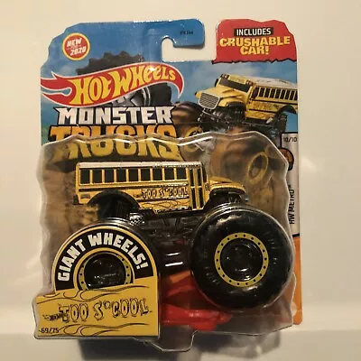 2020 Hot Wheels Monster Truck 1:64 Diecast #69 Hw Metro Too S’cool Bus • $14.99
