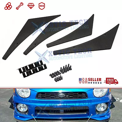 4pcs Carbon Texture Bumper Canard Splitter Fin Spoiler Diffuser For Subaru Mazda • $12.87