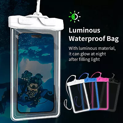 Waterproof Cell Phone Touch Screen Pouch Dry Bag Case Lanyard Underwater Lot • $7.95