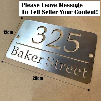 House Numbers Plaque Stainless Durable Floating Custom Sign Mailbox Street Plate • $39.99