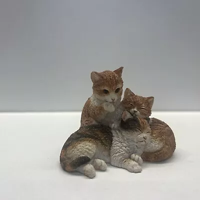 Country Artists Cat Figurine (3 Cats/kittens) Marked 'CA' • £19.99