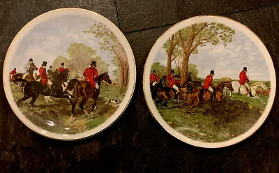 2 X Bone China J.F Herring - The Famous Hunting Scenes 1795 - 1865 Plates 8.5” • £4.99