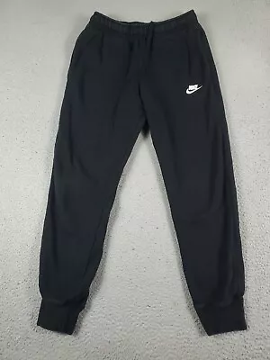 Nike Pants Mens Size Small Black Swoosh Track Joggers Sweatpants • $28.95