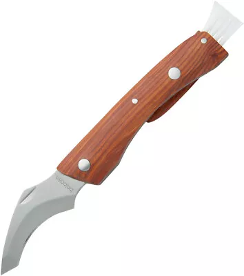 Baladeo Arnold Mushroom 2.5  Stainless Steel Curved Wood Folding Knife ECO105 • $26