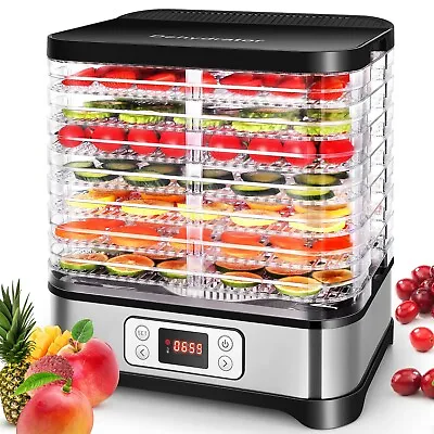 8-Trays Food Dehydrator Machine Stainless Steel 400W For Jerky/Fruit/Vegetable • $63.99