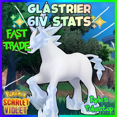 ✨ 5iv Glastrier ✨ Pokemon Scarlet And Violet Ev'd Raid Ready Not 6 Iv Trick Room • $2.99