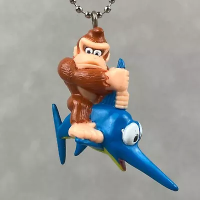 Vintage Bandai Nintendo Donkey Kong & Enguarde Swordfish Swing Keychain Figure • $39.99