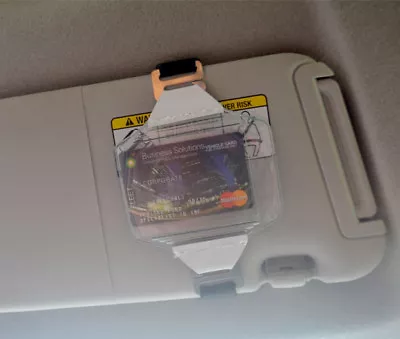 Visor Fuel Card Holder W Black Elastic Strap - Great For Fleets By Specialist ID • $8.99