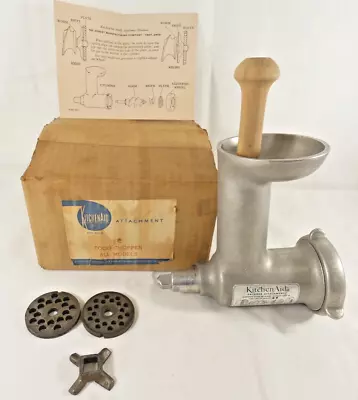 Vintage KitchenAid Hobart Food Chopper Meat Grinder FC Original Box Complete • $89.99