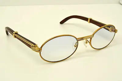 Authentic Cartier Sunglasses Giverny 53 22 140b Bubinga Wood Eyeglasses Frames 3 • $2999.99