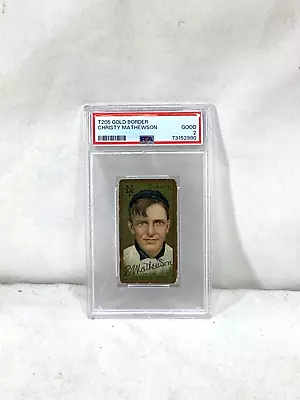 1911 T205 Gold Border Piedmont Back NY Giants Christy Mathewson PSA 2 Card • $2999.05