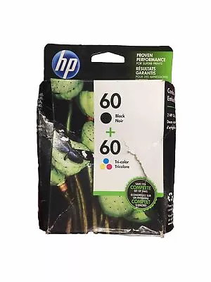 HP 60 Original Ink Cartridge - Black And Tri-Color Damaged Box Dated Oct 2019 • $14.99