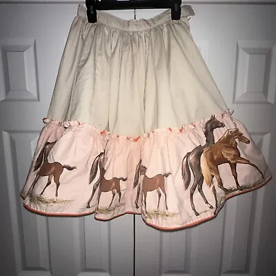 Vintage Square Dance Skirt Horse Derby Louisville KY Novelty Circle Skirt Swing • $75