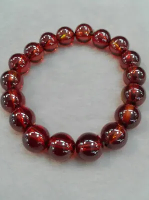 Bracelet Red Naga Eye Gem Talisman Jewelry Thai Buddha Amulet Beads Size 10mm. • $36.30