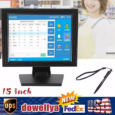 15  LCD Touch Screen Monitor 1024X768 Resolution Compatible Windows XP/7/8/10 • $111.15