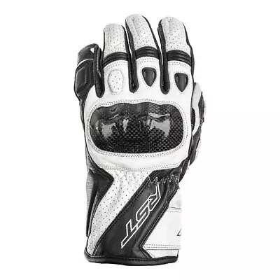 RST Stunt III Mens Motorcycle Gloves Short Leather Motorbike Sports Bike Glove • £39.99