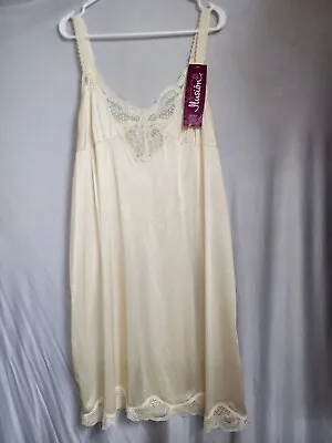 Vintage ILusion Beige Color Nylon Slip Petticoat Size 424446 • $22