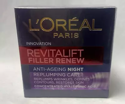 L'Oreal Revitalift Filler Renew Anti-Ageing Night Replumping Care 1.7 Fl Oz/50ml • $16.99