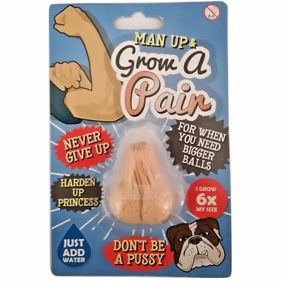 Joke Grow A Pair Balls Testicles Funny Novelty Rude Secret Santa Gift For Men • £4.49