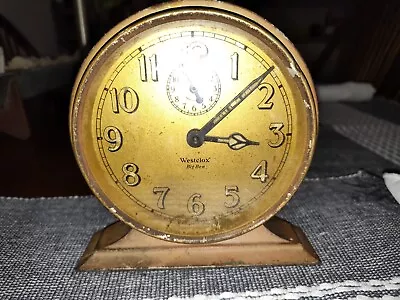 Antique 1927 Westclox Big Ben De Luxe Alarm Clock Red Metal Wind Up Clock • $59.99