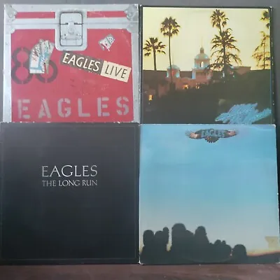 Eagles : Lots Of 4 Vinyl LPs EaglesHotel CaliforniaThe Long Run Eagles Live • $50