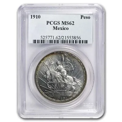 1910 Mexico Silver Peso Caballito MS-62 PCGS • $1171.12