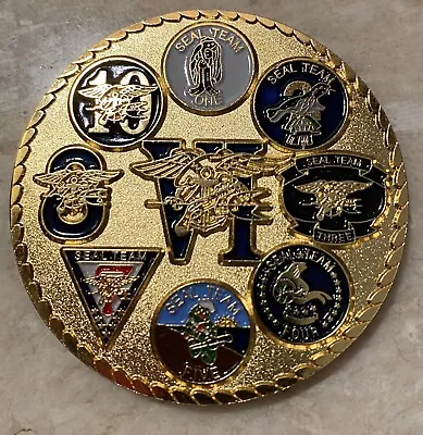 Medal Of Honor Challenge Coin Sea Air And Land Teams New 1962-2012 Anniversary • $700