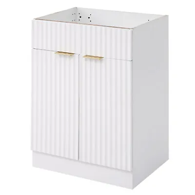 24  Bathroom Vanity With Ceramic Sink Bathroom Storage Cabinet With Shelves • $195.99