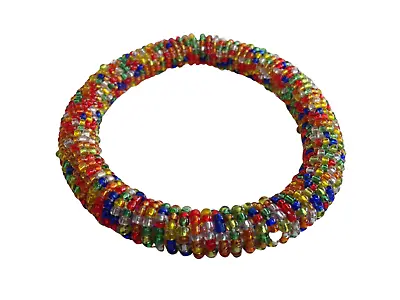 Wrist Band Bracelet Masai Beads Colorful African Unisex One Size Made In Kenya • $7.99