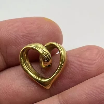 Michael Anthony 14K Yellow Gold Puffy Open Heart Love Pendant. Number 7 • $61.53