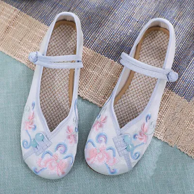 £19.87 • Buy Chinese Old Beijing Women Casual Embroidered  Hanfu Dance Ancient Cloth Shoes
