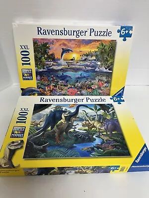 Ravensburger Puzzle 100 XXL - Lot Of 2 - Dinosaurs - Dolphin Underwater  NEW! • $14.99