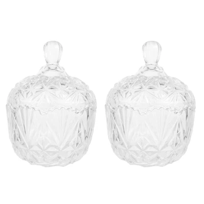 £41.93 • Buy  2pcs Glass Candy Jar, Candy Buffet Display Candy Bowl With Lid For Chocolate