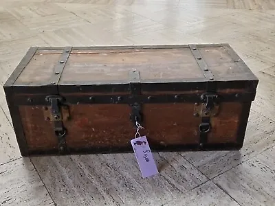 Antique Trunk Wooden 1900 About • $145.37