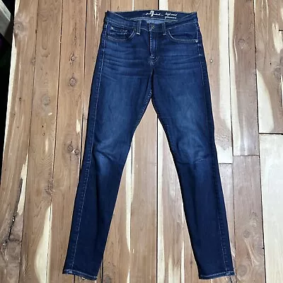 Seven 7 For All Mankind High Waist Ankle Gwenevere Skinny Jeans Pants Size 28 • $19.97