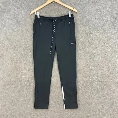 $21.95 • Buy Adidas Womens Track Pants Size 8 Black Elastic Waist Tapered Drawstring 21323