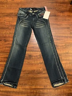 Ecko Red Jeans Size Medium Dark Blue Juniors Miss Pants Boot Cut NEW • $19.96